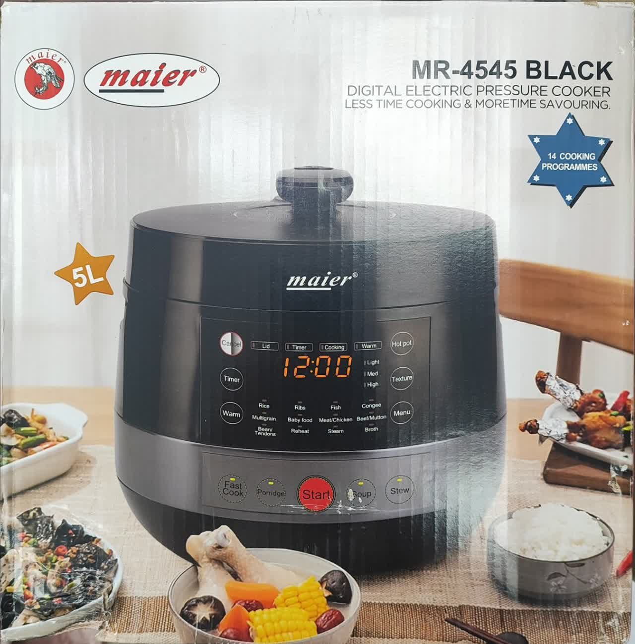 photo25715886719 پلوپز 5 لیتری مایر مدل MR-4545 BLACK - تصویر 1