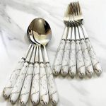 قاشق و چنگال طرح ماربل - تصویر 2