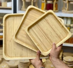 سینی چوبی بامبو مربع - تصویر 2