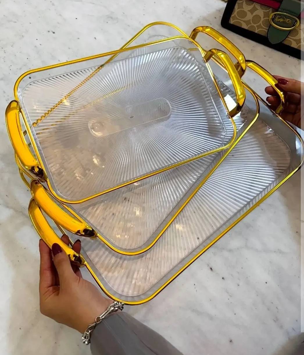 1786872075490 سینی اکرولیک 3 تایی - تصویر 1