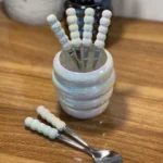 قاشق چای و مرباخوری دسته مرواریدی