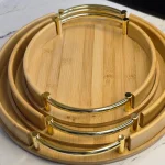سینی گرد بامبو لبه دار کوچک-متوسط-بزرگ-3تایی - تصویر 3