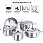 سرویس قابلمه 9 پارچه استیل کرکماز مدل Alfa کد A1660 - تصویر 6