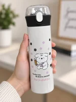 تراول ماگ (قمقمه) 500ml استیل طرح دار برند HSCUP - تصویر 2
