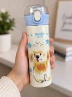 تراول ماگ (قمقمه) 500ml استیل طرح دار برند HSCUP - تصویر 4